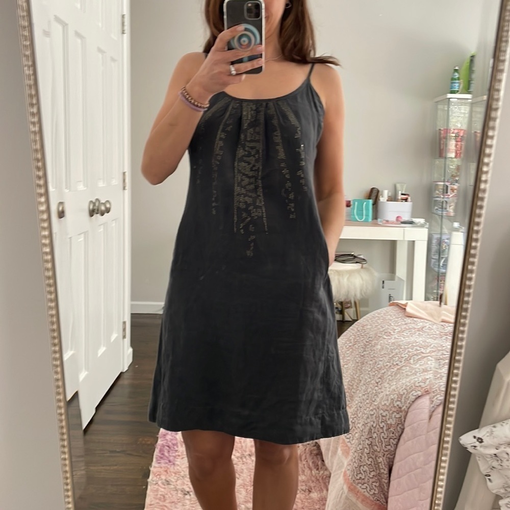 Eileen Fisher Gray Linen Dress